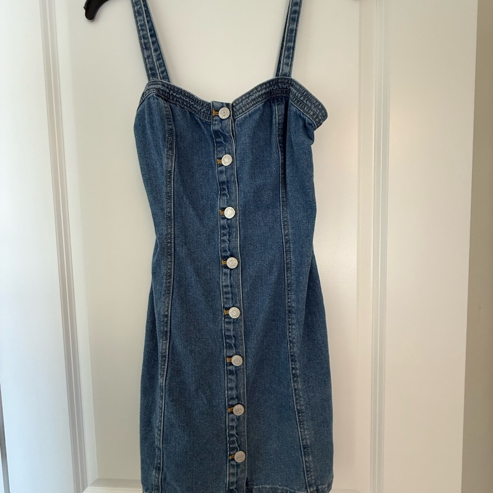Denim Button-Down Dress